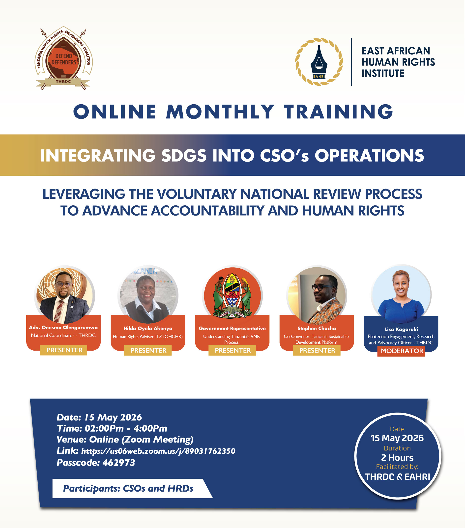 ONLINE TRAINING - INTEGRATING SDGS INTO CSO’s OPERATIONS